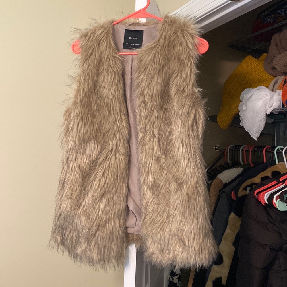 Bershka faux fur vest